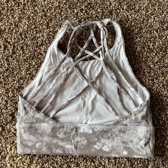 NWOT Lululemon Free to Be High-Neck Long-Line Bra Wild *Light - Grey - Picture 4 of 4